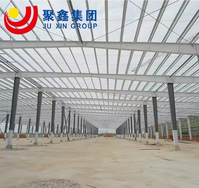 Gable Frame Steel Structure Warehouse / Workshop / kantoorgebouw met glazen gordijn