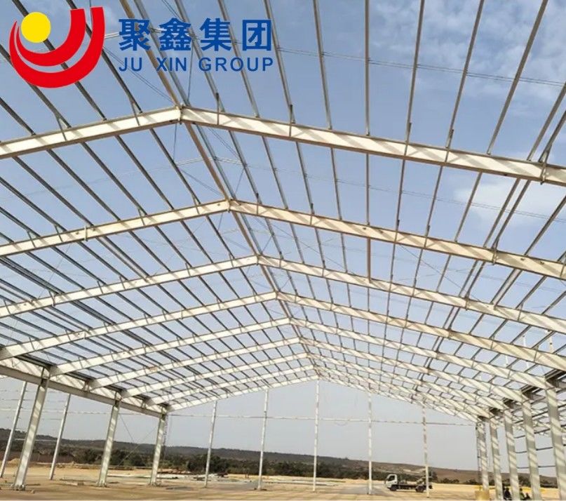 Gable Frame Steel Structure Warehouse / Workshop / kantoorgebouw met glazen gordijn